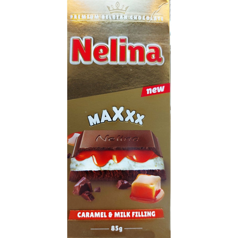 NELINA MAX Ciocolata cu crema lapte si caramel, 85g