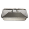 Stainless steel tray with lid, 35 x 26 cm