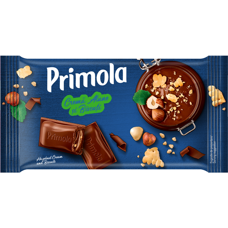 Primola Ciocolata Alune si Biscuiti, 89g