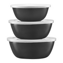 Set boluri 0,56, 1,45 L plastic gri, 6 bucati