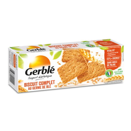 Gerble© biscuiti integrali cu germeni de grau, 210g