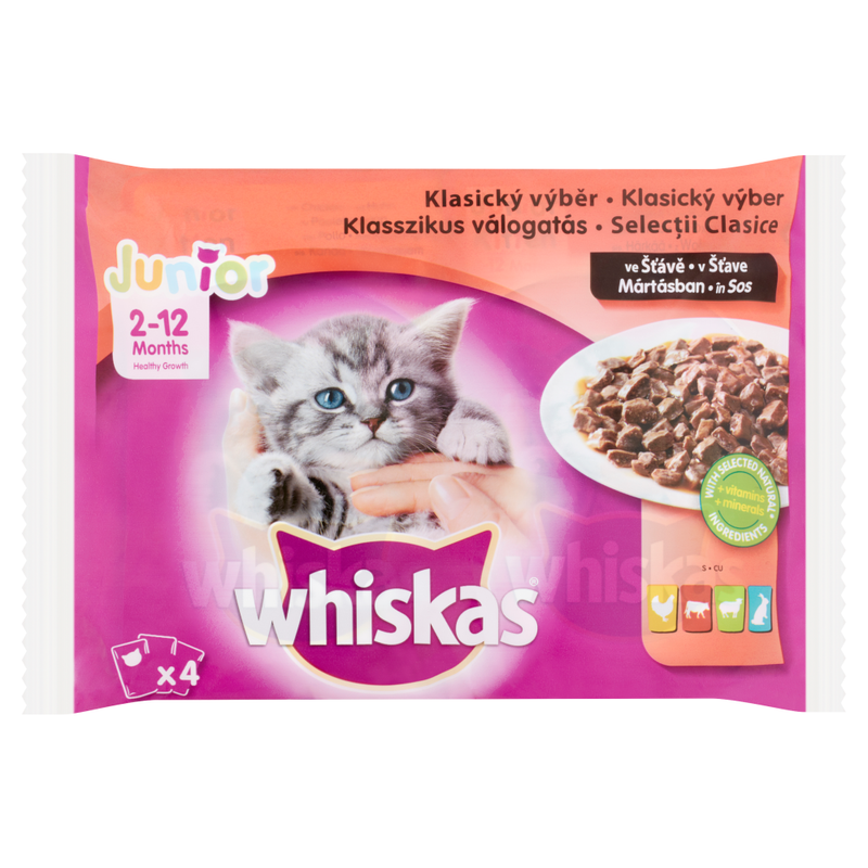 Whiskas plic junior, 4x100g