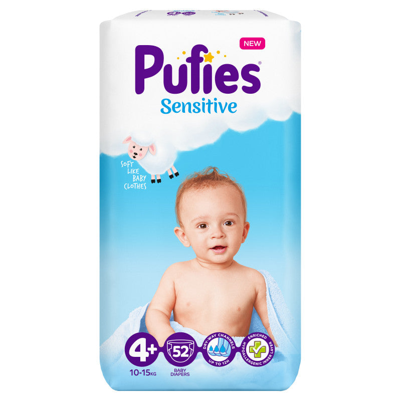 Pufies sensitive big pack maxi+, 52 bucati