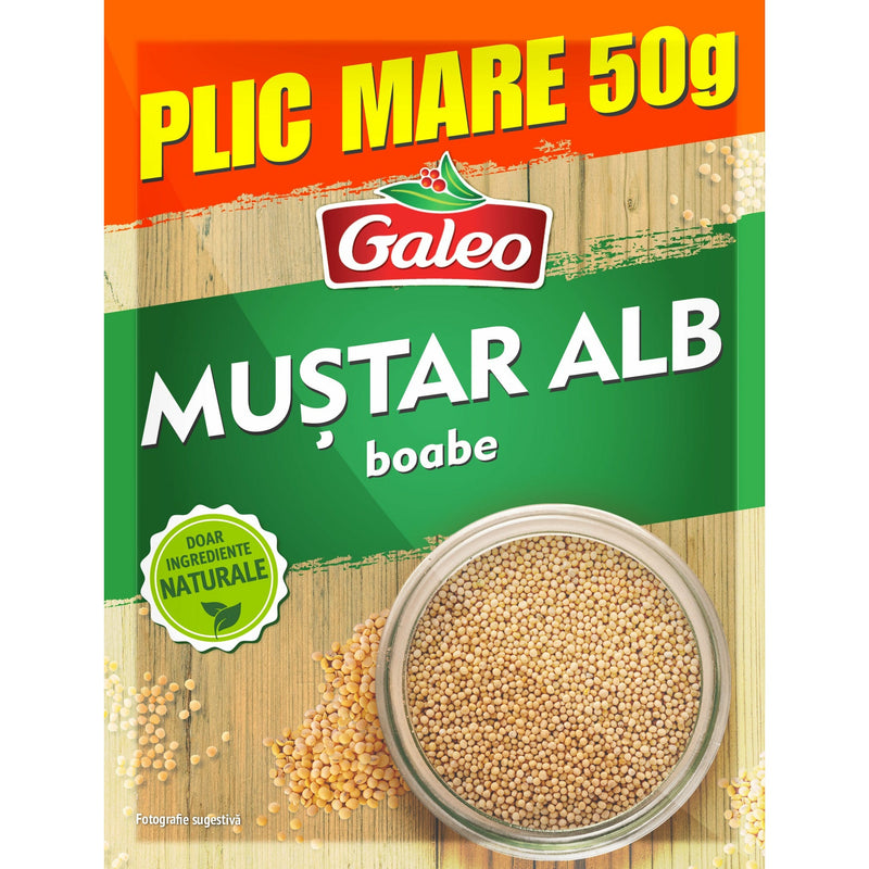 GALEO Mustar alb boabe, 50 g