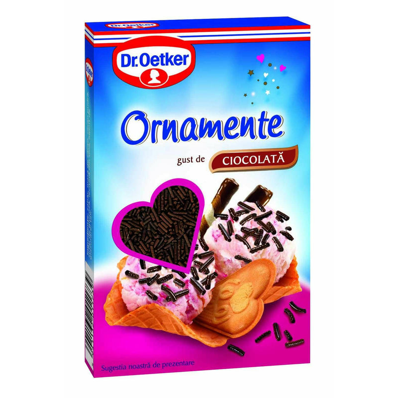 Dr.Oetker Ornamente cu gust de Ciocolata, 80g