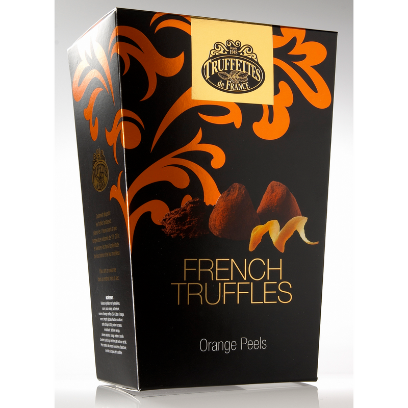 Chocmod Trufe de ciocolata frantuzesti cu coaja de portocala cutie, 200g