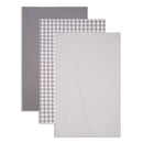 Set of 3 gray kitchen towels, 45x70cm