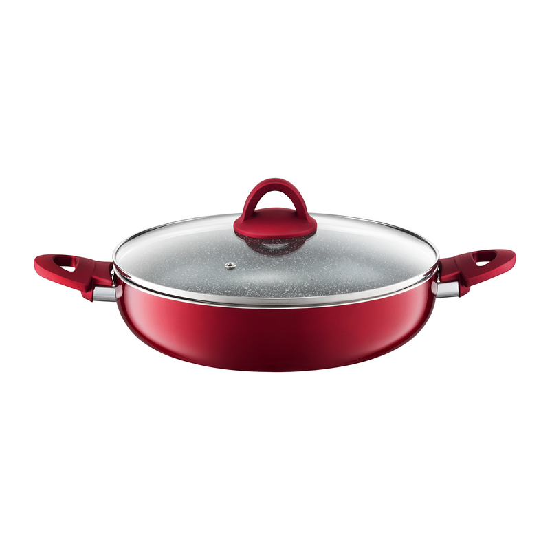 Tigaie cu capac acoperire Qualum Basic, 28 cm