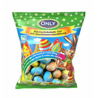 Oua de ciocolata cu lapte si umplutura de alune- mari, 500gr
