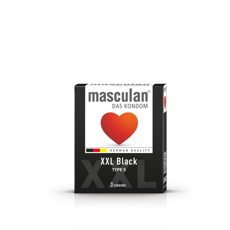 Masculan xxl black - prezervative, 3 bucati