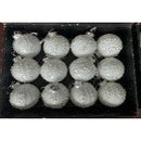 Glob alb lux 8cm cu margele