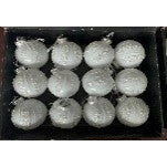 Glob alb lux 8cm cu margele