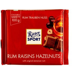 Ritter sport ciocolata rom alune, 100 g