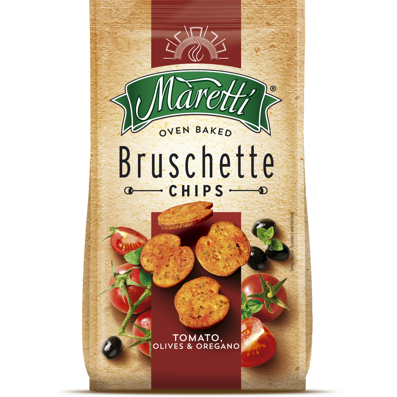 Bruschette cu aroma de rosii, masline si oregano, 140g