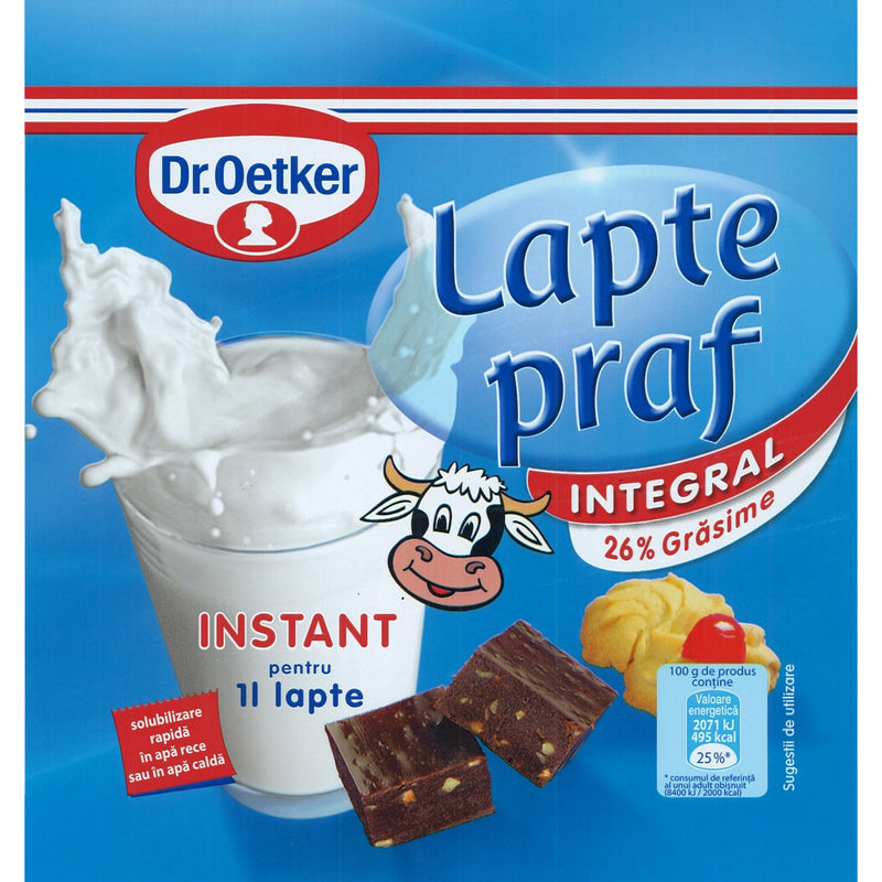 Dr.Oetker Lapte praf integral, 130g