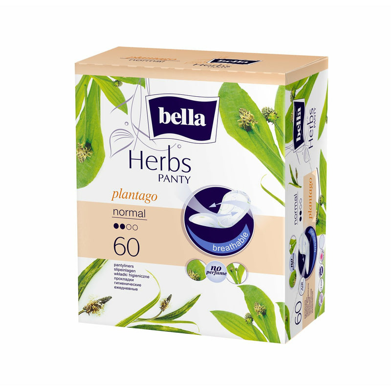 Bella Herbs Panty Sensitive Absorbante zilnice  Patlagina, 60 bucati