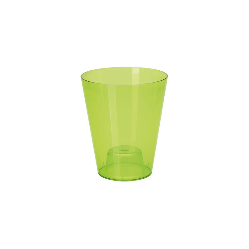 Vulcano ghiveci plastic pentru orhidee verde, 12.5 cm