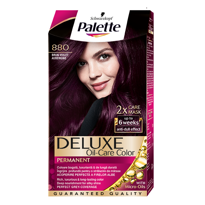 Vopsea de par permanenta Palette Deluxe 880 Brun Violet, 135 ml