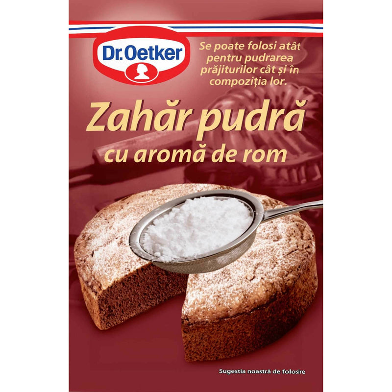 Dr.Oetker Zahar Pudra cu aroma de Rom, 50g