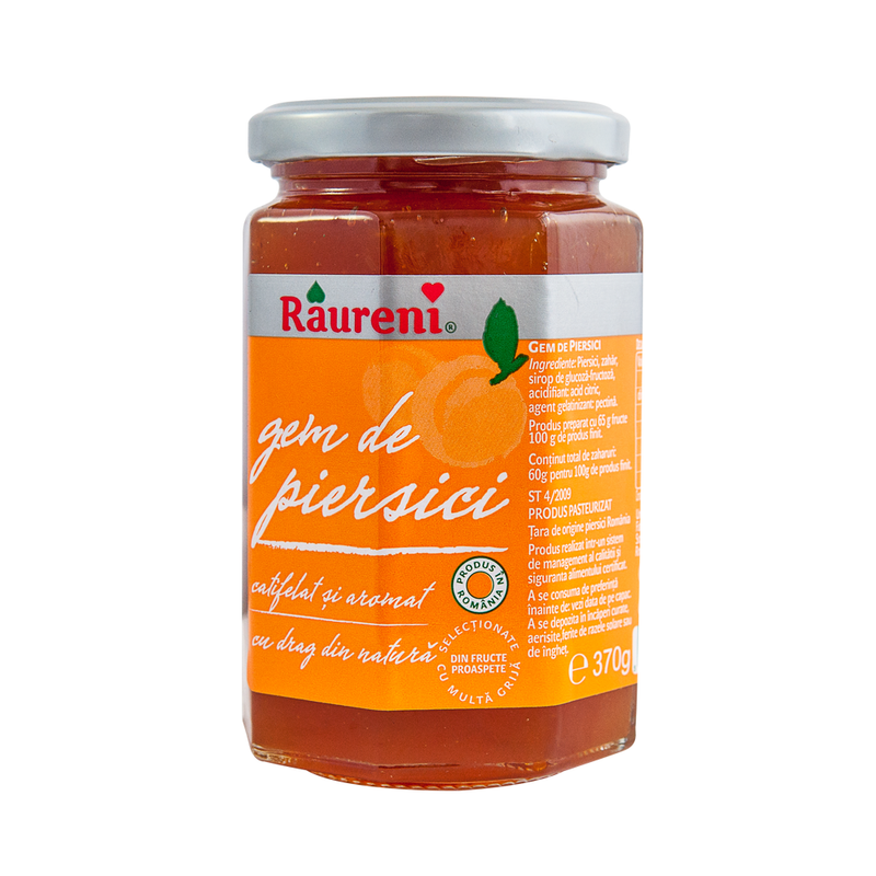 Raureni Gem de piersici catifelat si aromat, 370g