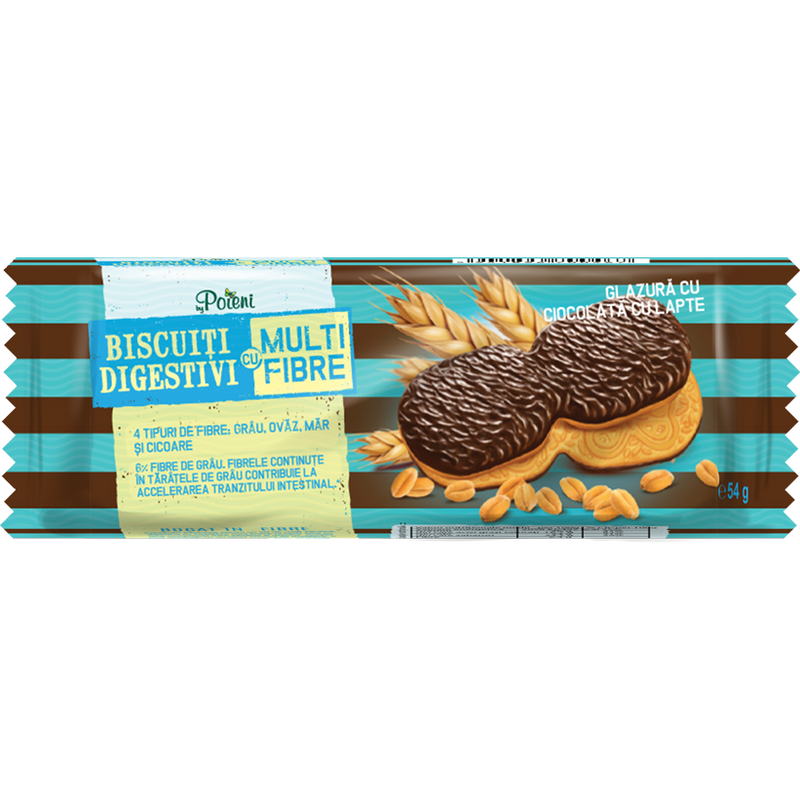 Poieni Digestivi Multifibre Cioco Lapte, 54g
