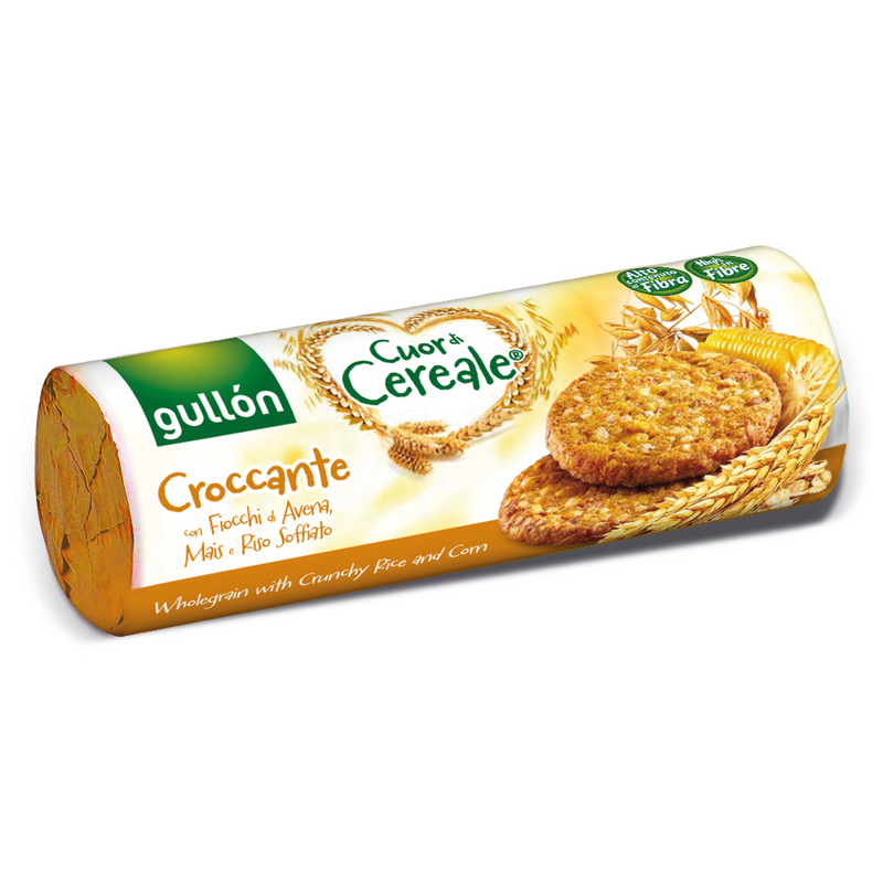 Gullon biscuiti cu fulgi de ovaz, porumb si orez expandat, 265g