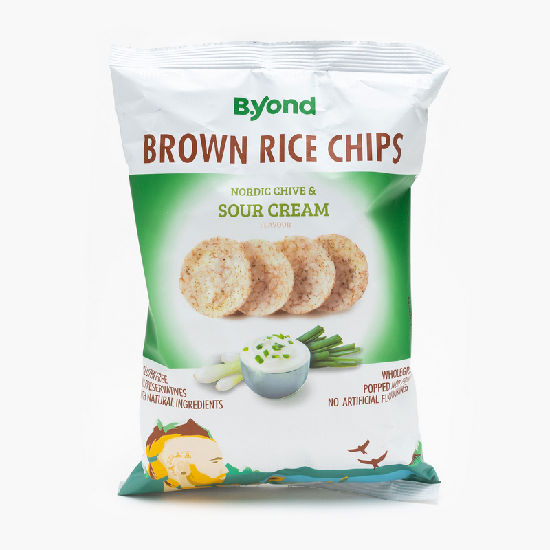 B.YOND - rice chips -  Smantana si ceapa, 70g