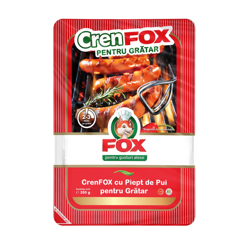 CrenFOX cu piept de pui pentru gratar, 350g