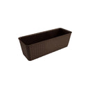 Jardiniera plastic model rattan moka, 50 cm