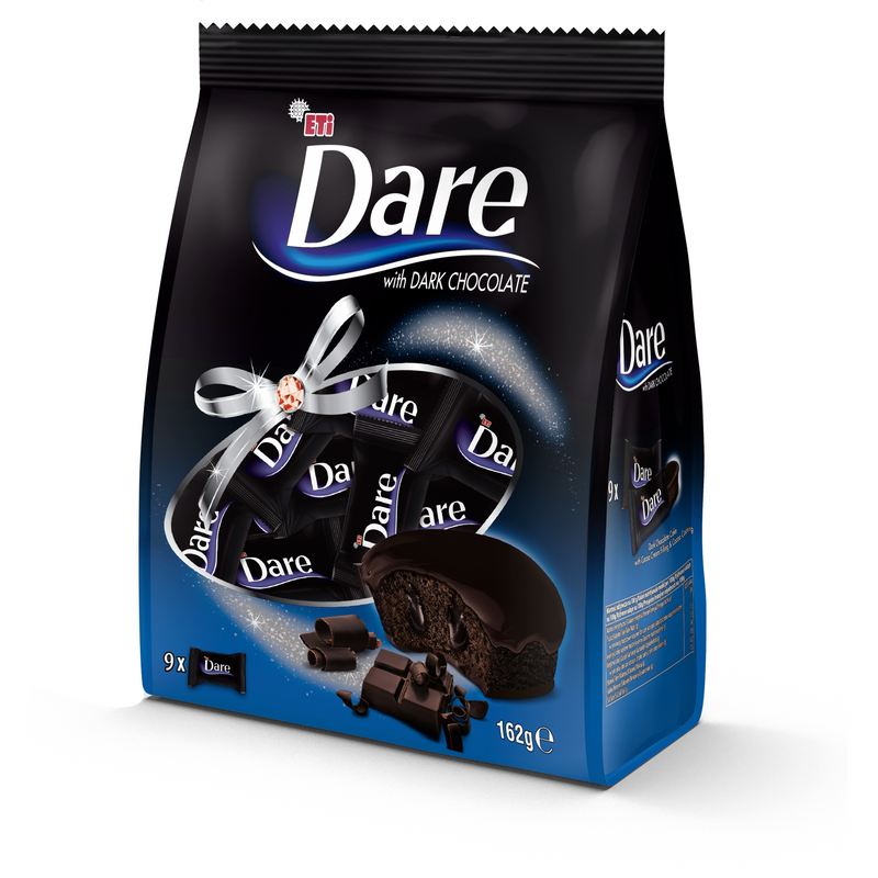 Dare -9 mini prajituri cu ciocolata neagra (1,4%), 162 g