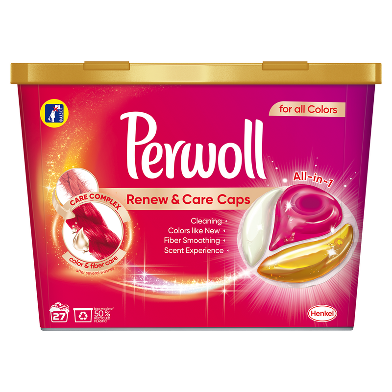 Detergent capsule Perwoll Renew & Care Color, 27 bucati