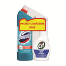 Pachet curatenie Domestos dezinfectant gel 1L + Cif spray baie 500ml