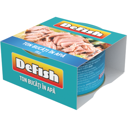 Defish ton bucati in apa, 170 g