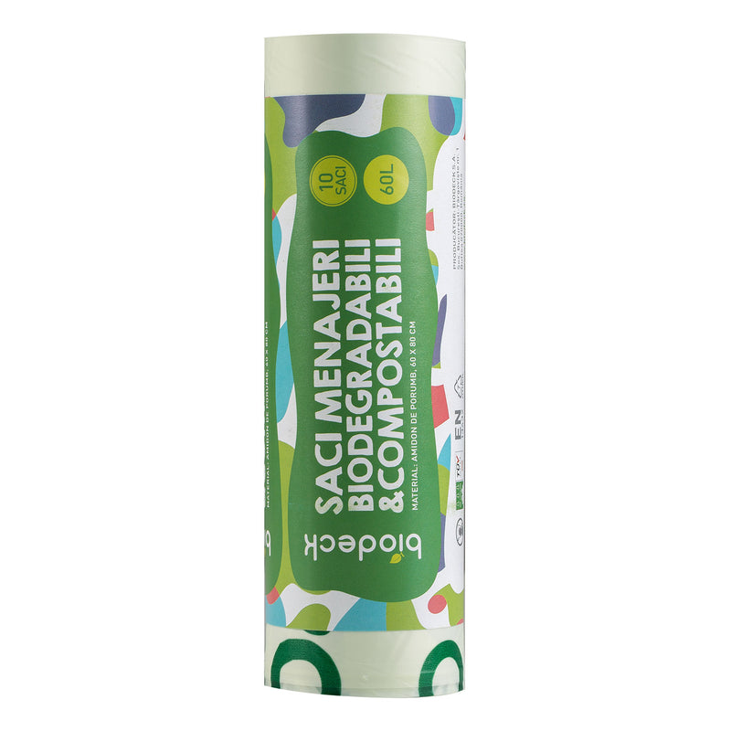 Saci menajeri biodegradabili 10 buc, 60 L