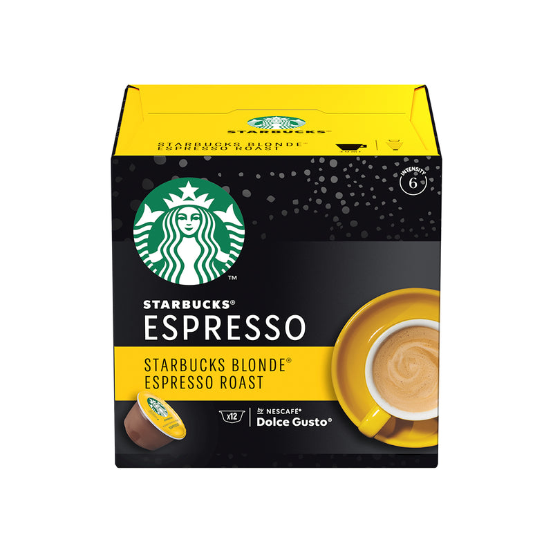 Starbucks Blonde Espresso Roast by Nescafe® Dolce Gusto®, capsule cafea, prajire usoara, cutie cu 12 capsule, 66g