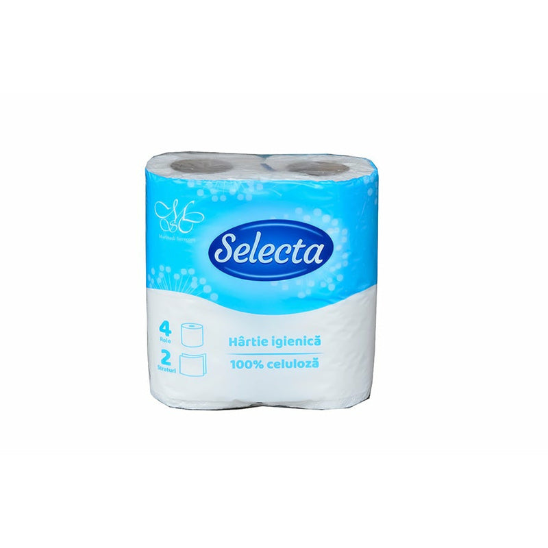 Selecta hartie igienica alba, 4 role 2 straturi