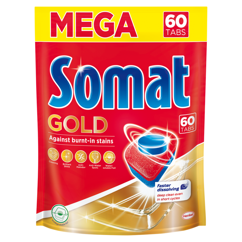 Detergent capsule pentru masina de spalat vase Somat Gold, 60 de spalari