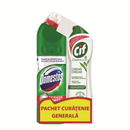 Pachet curatenie Domestos dezinfectant gel 750ml + Cif crema 500ml