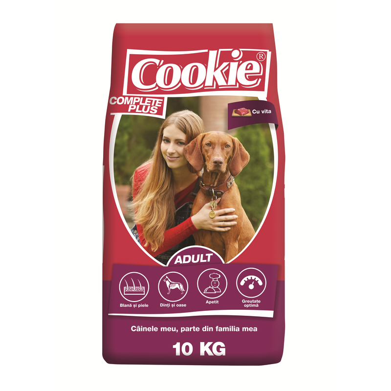 Cookie, Complete Plus Adult, vita, hrana uscata caini, 10 kg