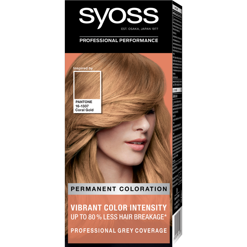 Vopsea permanenta de par Syoss Pantone 9-67 Auriu Coral