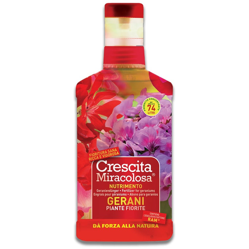 Ingrasamant Crescita Miracolosa pentru muscate si plante cu flori la bidon cu capac dozator, 750 ml