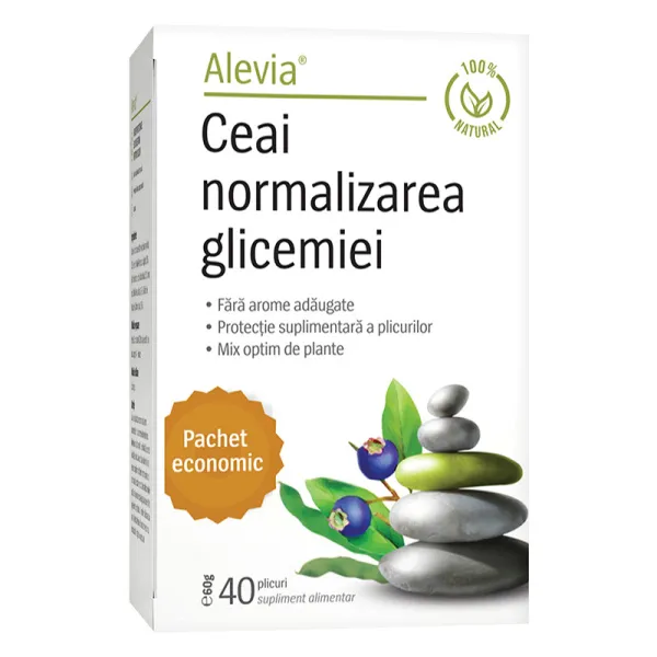 Alevia ceai normalizarea glicemiei, 20 plicuri