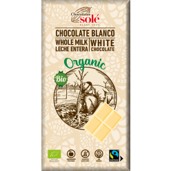Chocolates Sole Ciocolata alba BIO, 100 g