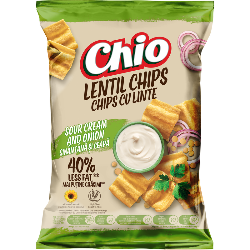 Chio chips linte smantana&ceapa, 65g
