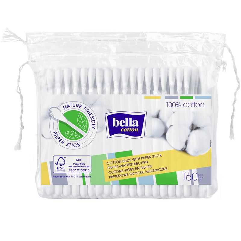 Bella Cotton Betisoare igienice rezerva, 160 buc