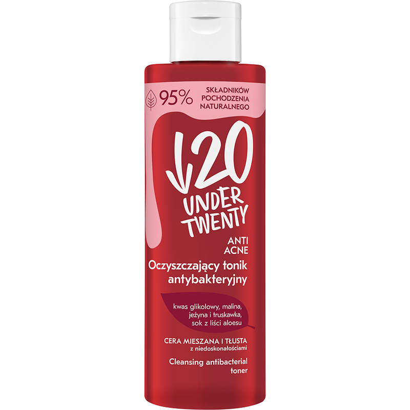 Under Twenty - Tonic pentru curatare cu efect antibacterian, 95% ingrediente naturale, 200ml