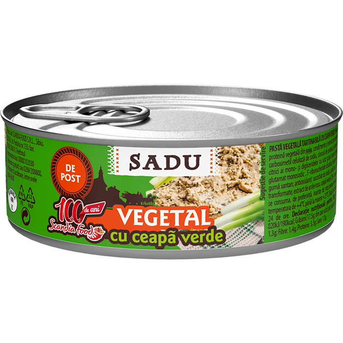 Sadu Pasta vegetala tartinabila cu ceapa verde, 100g