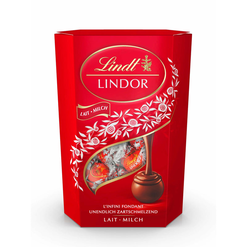 Lindt Bomboane de ciocolata cu lapte cu umplutura cremoasa (44%), 200g
