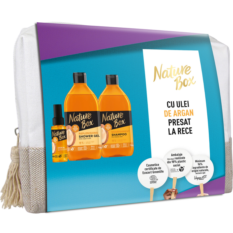 Set cadou Nature Box: sampon + gel de dus