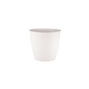 Ghiveci plastic model rattan alb, 14 cm